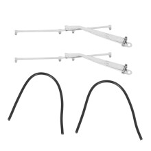 1 par de Limpiaparabrisas de Metal para 1/10 RC Crawler Car TRX4 G500 TRX6 G63 SCX10 90046 D90 JIMNy Cherokee, Plata