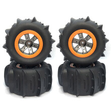 4Pcs 110Mm Paddle Tires Snow Sand Tyre Wheel for Hosim Xinlehong 9125 9116 9155 144001 124019 104009 RC Car Parts