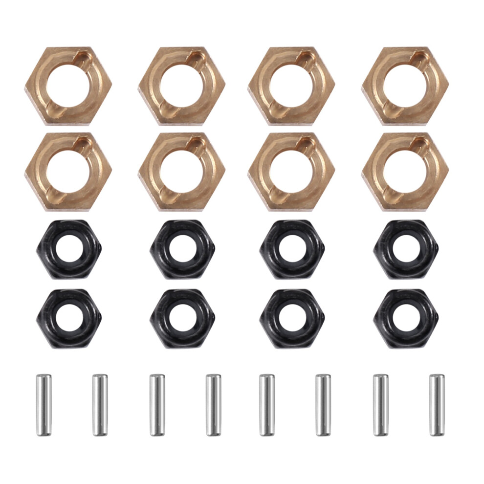8Pcs Brass 7Mm Wheel Hex Hub Adapter For Fms Fcx24 1/24 Rc Crawler Car Upgrade Parts Accessories 4712283591866