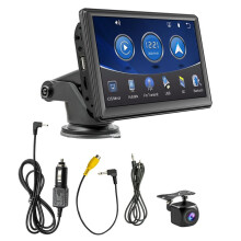 Portable Wireless Carplay&Android Auto Screen Dash Mount, 7Inch Touch Screen Display, Car Stereo , FM Car Radio
