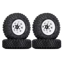 4PCS 85 mm 1,55 Metal Beadlock HjulfäLgar DäCk Set för 1/10 RC Crawler Car Axial Jr RC4WD D90 TF2 ,A