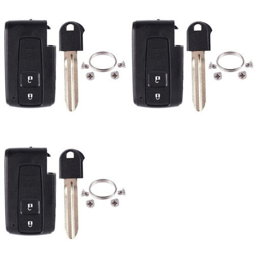 3X 2 Knopf  Remote Key Case Shell und Blade für   Verso Prius