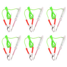6X Automotive LED Circuit Tester 6-24V Test Light with Dual Probes 47 Inch Antifreeze Wire Alligator Clip for Testing