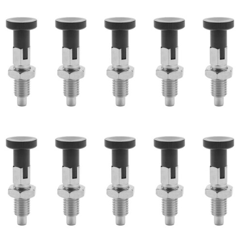 10X M10 Stainless Steel Self Locking Index Plunger Pin with Self Locking Function for Dividing
