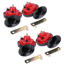4X 300DB Super Loud Train Horn for Truck Train Boat Car Air Electric Snail Single Horn 12V Waterproof Motorcycle Horn