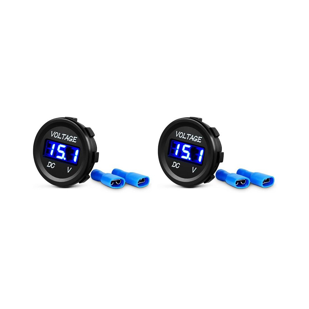 2X 12V Led Panel Digital Voltage Meter Display Voltmeter For Boat Marine Vehicle Motorcycle Truck Atv Utv 6031119618835