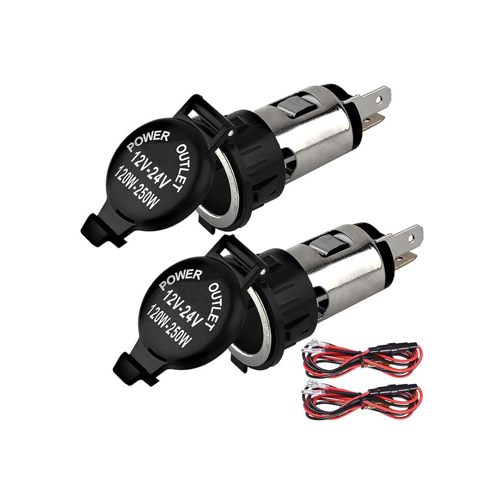 Cigaretter Lighter Socket, 12V Car Cigaretter Lighter, With Cover Wiring Harness Waterproof For Automotive Truck Rv 6031002597254