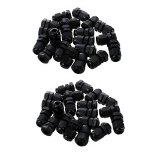 40 Pezzi Nero Connettore PG7 gancio cavo impermeabile in plastica
