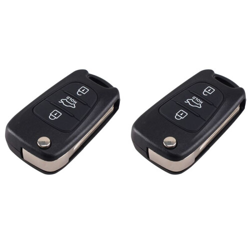 2X 3 Buttons Flip Folding Remote Key Shell Case for  I20 I30 I35 IX20 IX35 1