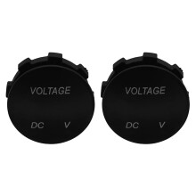 2X Voltage Meter Universal Voltmeter Digital Display Water Resistant LED Green Color for 12V-24V Car Motorcycle