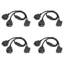 4szt. 50cm w Stylu Y OBD 2 Adapter OBDII Kabel RozgałęźNy Męski na Podwójny żeńSki OBD2 Narzędzie Diagnostyczne Przewód łączący Samochodu