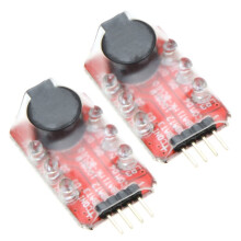 2X Loud Hailer Lipo Battery Voltage Alarm Display Checker 2-3S LED Display for RC Helicopter Quadcopter Car Battery