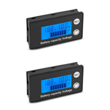 2X  8V-100V Batterie KapazitäT Monitor Gauge Voltage Meter Monitor mit LCD Bildschirm Detektor für Elektrische Mengen