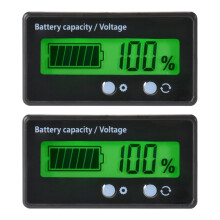 2X LCD Batterie KapazitäTs üBerwachung Mess GeräT, Wasserdicht 12 V/24 V/ 36 V / 48 V Blei SäUre Batterie Status Anzeige