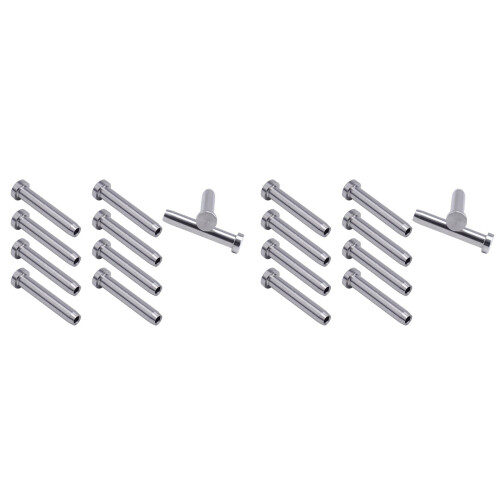20Pcs Stainless Steel Stemball Swage Stud Dead Ends Threaded Stud  with Cable Tensioner for 1/8Inch Cable Railing Kit