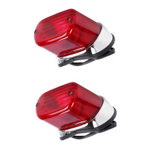 2X Luz de Freno de Cola de Motocicleta Lámpara de Freno Intermitente Trasera de Moto Roja ABS para Virago XV250 XV400