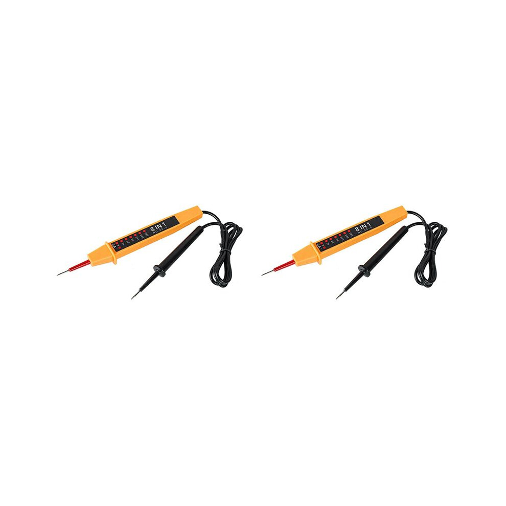 2X Eight In One Tester Voltage Ac 6-380V Auto Electrical Pen Detector With Led Light For Electrician Testing Voltage Tool 4713140806147