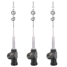 3X Tige de Maître-Cylindre D'Embrayage Hydraulique de Moto Pompe de Frein M10X1.25mm Aluminium Noir