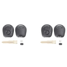 2X 2 Schlüssel Remote Schlüssel Gehäuse für Actyon Kyron Rexton Ungeschnittener Klingen Schlüssel Anhänger Abdeckung Hülle Trim Gehäuse