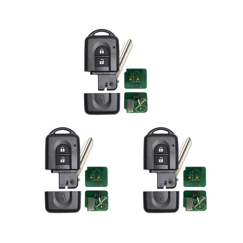 3X Car Keyless Entry Remote Key With 2 Button 433Mhz Id46 Chip For X-Trail Qashqai Pathfinder 285E34x00a 6031577699704