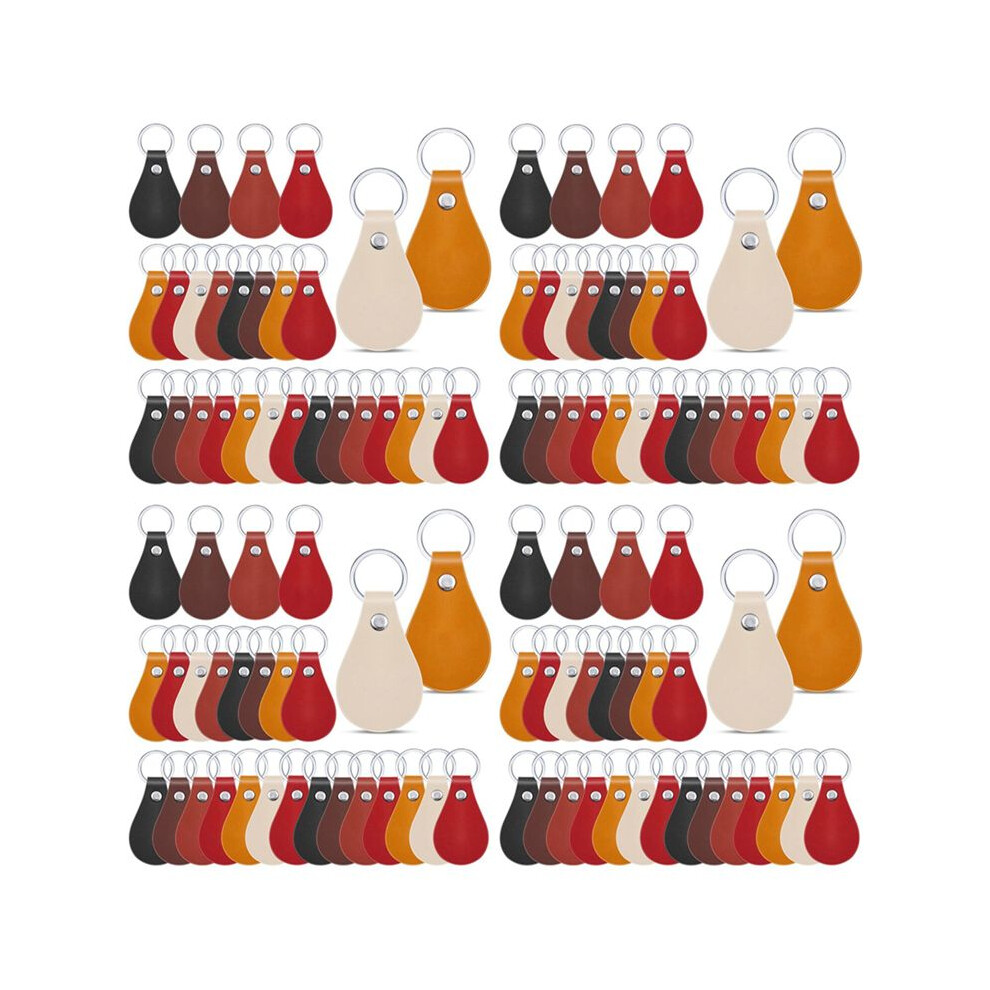 240 Pcs Pu Leather Key Fob Kit Leather Key Fobs Blanks With Rivets And Key Rings Leather Keychain 6031386974726
