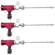 3X Motorcycle Embrague HidráUlico Cilindro Maestro Biela Bomba de Freno M10X1.25mm Aluminio Rojo