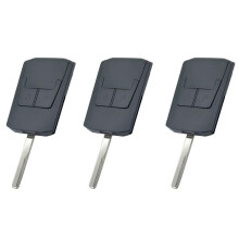 3X Replacement Flip Remote Car Key Shell with 2 Buttons for Antos Truck Ignition Keychain Accessory