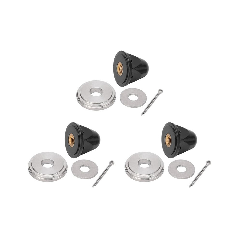 3X Outboard Motor Engine Propeller Nut Bushing Washer Hardware Set 6L5-45616-00 For 4-6Hp Black/Silver 6032006672046