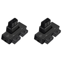 2X OBD2 een Verdeeld in Twee Adapterdraad 16 Pin 16 Kern OBD Uitbreidingskabel Connector Adapterkabel Universeel Dc5521