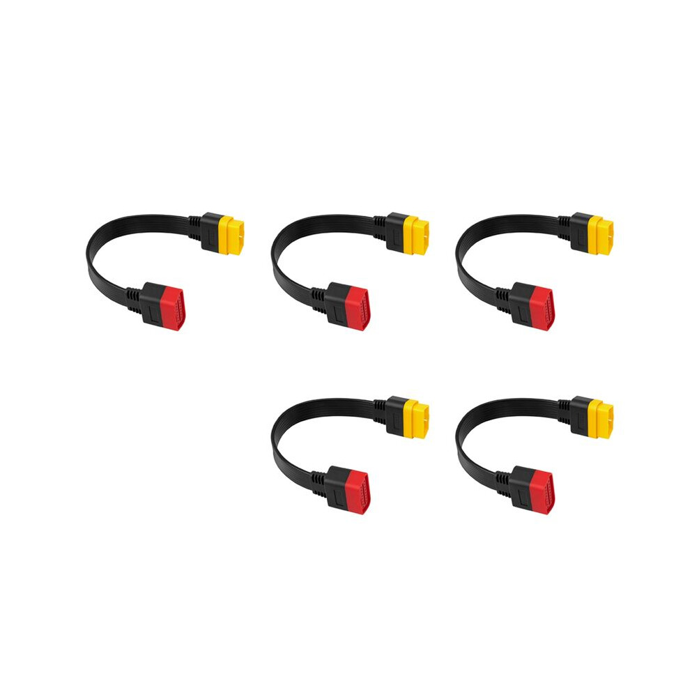 5X New Obd Obd2 Extension Cable Connector For Launch X431 V/Easydiag 3.0/Mdiag/Golo Main 16Pin Male To Female Cable 36Cm 4713710863525