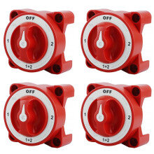 4X Interruttore Batteria 32V 350A Selettore un 4 Posizioni Selettore Batteria per Imbarcazione Marina Scollegamento per Imbarcazione Marina