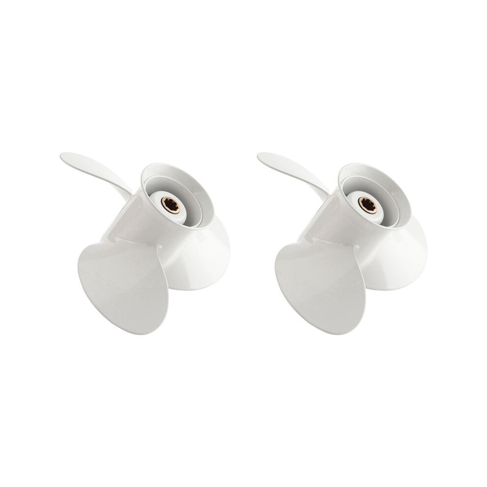 2X 9 1/4 X 9-J New Aluminum Alloy 3 Blade Outboard Propeller For 9.9-15Hp 6034124997452
