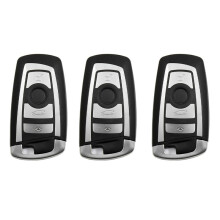 3X Auto Slimme Afstandsbediening Sleutelhanger Case Blade voor F10 F20 F30 F40 1 3 5 Serie 4 Knop
