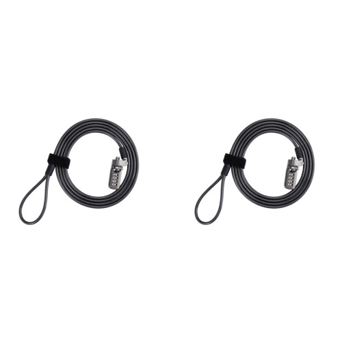 2X Sicurezza Blocco Antifurto per Notebook Blocco Cavo per Notebook Blocco Password A 4 Cifre