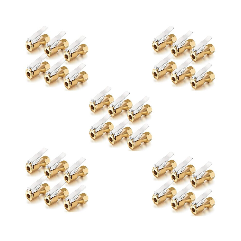 30 Pieces Brass Air Chuck Open Flow Straight Tire Chuck With Clip For Tire Inflator Gauge Compressor Accessories 4711052590963