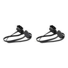 2X Car Elbow Obd2 16 Pin Male to Female Flat Diagnostic Extension Cable Connector Connector