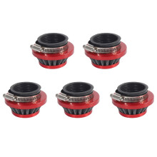 5pc 44Mm Air Filter for 47Cc 49Cc 2 Stroke Super Pocket Bike Upgrade Kit Dirt Bike Atv Quad Aluminium Air Filter Set Red