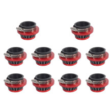 10pcs 44Mm Air Filter for 47Cc 49Cc 2 Stroke Super Pocket Dirt Bike Atv Quad Aluminium Air Filter Set Red