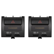 2X Autodashboard Noodschakelaar Knopconstructie Dubbele Flitsknop Waarschuwingslampjeknop voor Vios Yaris