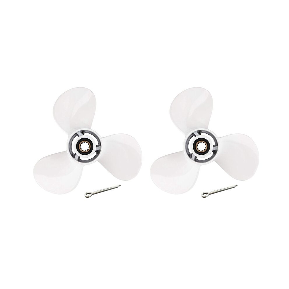 2X For 20Hp 25Hp 9 7/8X10 1/2 Outboard Propeller Boat Motor 20 25 30 Screw 3 Blade 10 Spline Engine Part 4712988082799