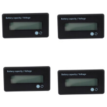 4X 12V 24V 36V 48V Battery Meter,Battery Capacity Voltage Indicator,Lead-Acid & Lithium Battery Charge Discharge Monitor