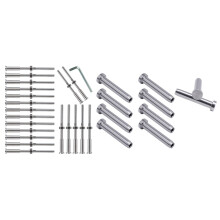 10Pcs Stainless Steel Stemball Swage Stud Dead with 20Pcs Turnbuckle Hand Swage Threaded Stud Tension Hex