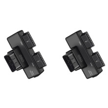 2X OBD2 Jeden Podzielony na Dwa Przewody Adapterowe 16-Pinowy 16-Rdzeniowy Kabel Rozszerzający OBD Złącze Kabel Adapterowy Uniwersalny z Dc5521