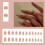 French Press-on Nails: Nude Stiletto Silver Tips 2