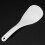 2X Kitchen Dotted White Plastic Flat Rice Scoop Paddle Meal Spoon 4