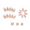 French Press-on Nails: Nude Stiletto Silver Tips 10