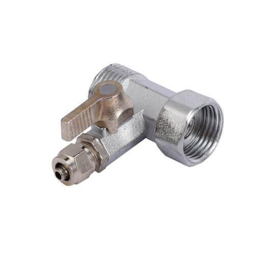 Adaptador de áGua de AlimentaçãO de 3X RO 1/2 Polegadas um 1/4 Polegadas Torneira de VáLvula de Esfera de AlimentaçãO Por Osmose Reversa Prata 2