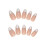 French Press-on Nails: Nude Stiletto Silver Tips 12