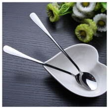 12Pcs Long Handle Stainless Steel Tea Coffee Spoons Ice Cream Cutlery