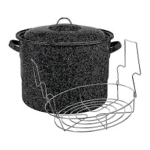 (As show, One size) 2Pcs 21.5-Quart Water Bath Canner with Jar Rack KitchenwareDoes not include pot